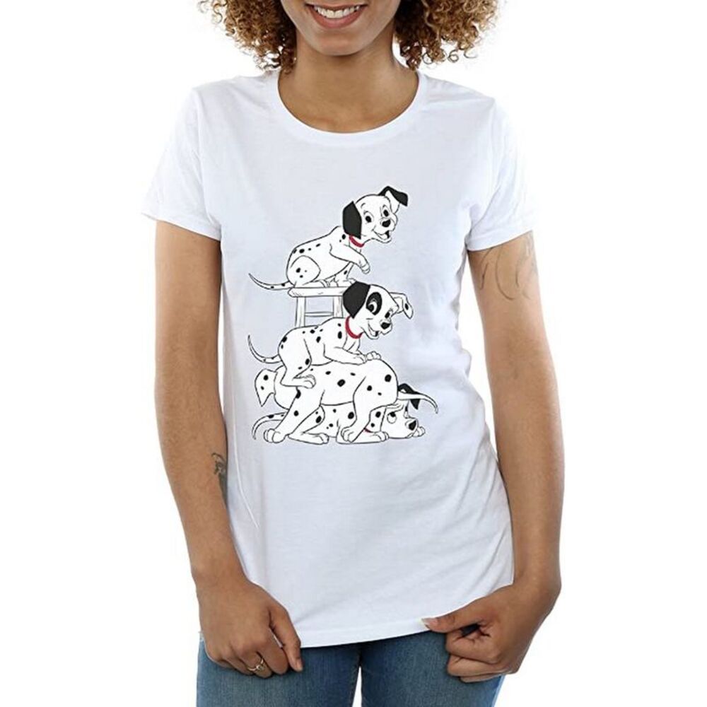 101 Dalmatians Girls Chair Cotton T-Shirt / White